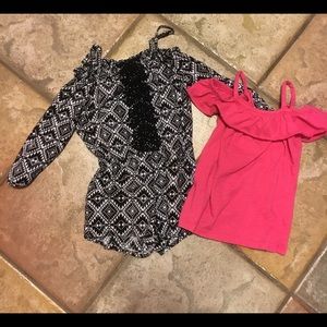 Off the shoulder shirt & romper